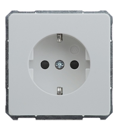 205204P Zásuvka SCHUKO dětské clonky, přepěťová ochrana, čistě bílá, Schneider Electric