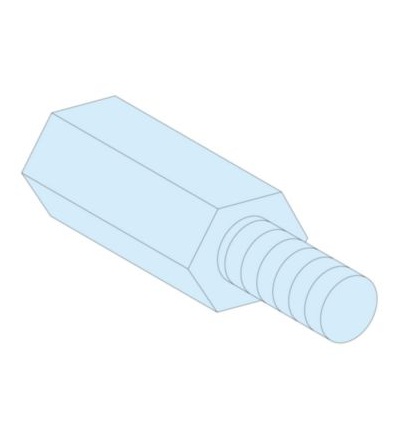 LVS03186 4 šestiboké distanční kusy M5 V=23mm,Schneider Electric