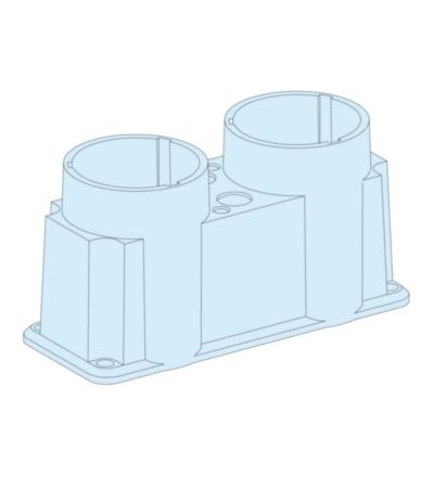 LVS08897 Speciální spodní deska FL21 průchodky 2x66mm,Schneider Electric