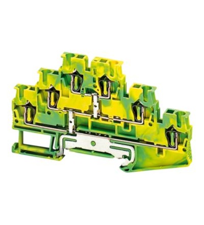 NSYTRR26TPE Pružinová svorka 3patra, 6 bodů, 2,5mm?, zelenožlutá (obj. mn. 50ks),Schneider Electric