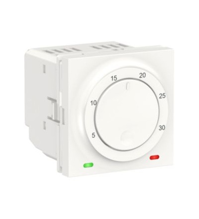 NU350118 Unica - Termostat prostorový otočný 2M, Bílý,Schneider Electric