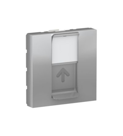 NU946130 Unica - Centrální deska RJ45 Keystone, 2M, Aluminium,Schneider Electric