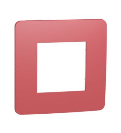NU280213 Unica Studio Color - Krycí rámeček jednonásobný, Red/Bílý,Schneider Electric