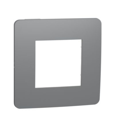 NU280221 Unica Studio Color - Krycí rámeček jednonásobný, Dark Grey/Bílý,Schneider Electric