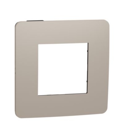 NU280228 Unica Studio Color - Krycí rámeček jednonásobný, Taupe/Černý,Schneider Electric