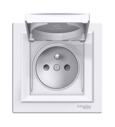 EPH2800621 Zásuvka 2P+PE, clonky, IP44, bílá, Schneider electric