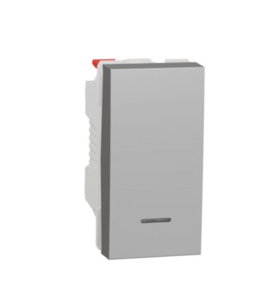 NU310630N Unica - Tlačítko s orientační kontrolkou řazení 1/0So, 1M, Aluminium,Schneider Electric