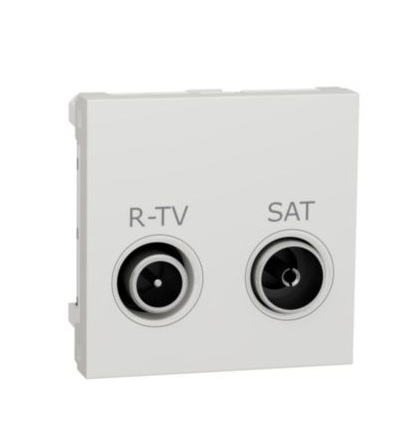 NU345418 Unica - Zásuvka TV-R/SAT individuální 2 dB, 2M, Bílá,Schneider Electric
