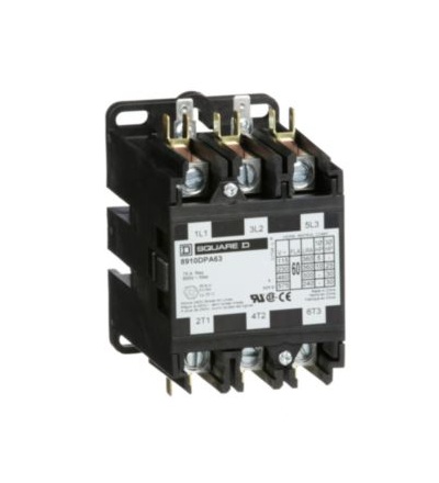 8910DPA63V09 Contactor 60A, 3P, 30HP, 208/240V AC 60 Hz 220V AC 50 Hz,Schneider Electric
