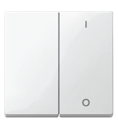 MTN312719 Kryt spínače dělený s označením 0/1, System M, polar, Schneider electric