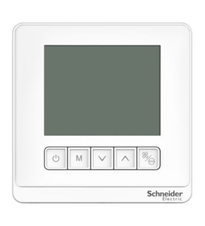 TC903-3A4DPSA FC regulátor TC903, proporc., 4-trub. Sys., LCD, 5 tlač., vzd. teplota , 240V, 3R vent., Bílý, Schneider Electric