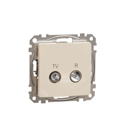 SDD112478R Sedna D/E - TV R zásuvka průběžná 10dB, Béžová,Schneider Electric