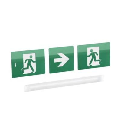 OVA53214 Sada značek nouzového východu s LED difuzorem, Exiway Light, viditelnost 20m,Schneider Electric