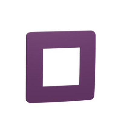NU280214 Unica Studio Color - Krycí rámeček jednonásobný, Plum/Bílý,Schneider Electric