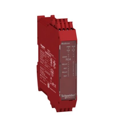 XPSMCMRO0004G Bezpečnostní rozšiřující modul, 4 relé,Schneider Electric