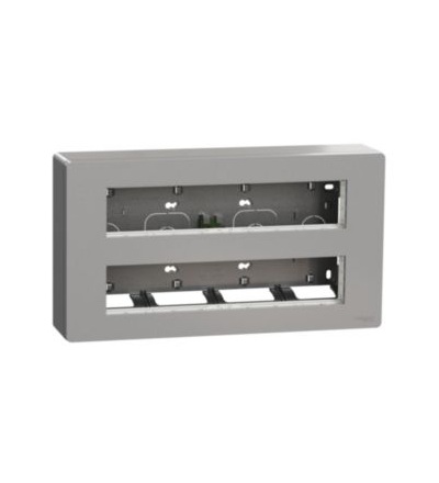 NU121030 Unica System+ - Centrální jednotka 2x10 modulů povrchová, Aluminium,Schneider Electric