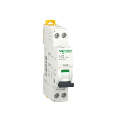 A9P54640 Jistič Acti9 iC40N 1P+N 40A C 6kA, Schneider electric