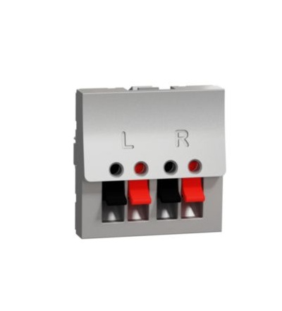 NU348630 Unica - Svorky reproduktorové 2M, Aluminium,Schneider Electric