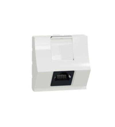 NU340718 Unica - Zásuvka datová zkosená RJ45 Kat.6 STP, 2M, Bílá,Schneider Electric