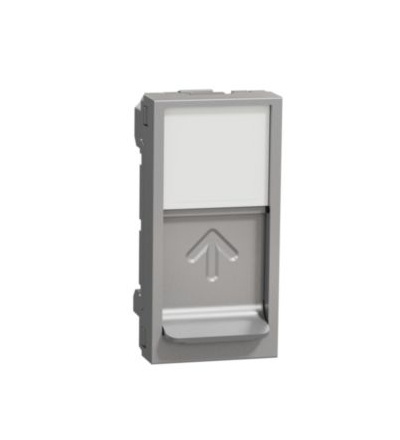 NU946030 Unica - Centrální deska RJ45 Keystone 1M, Aluminium,Schneider Electric