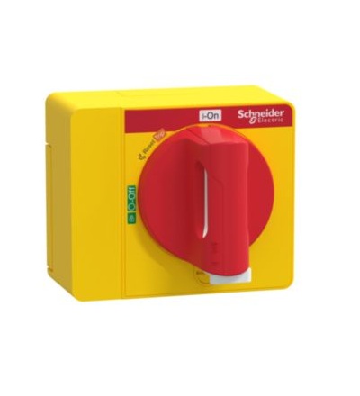 LV426931T Přímá červená otočná rukojeť; PP-B, NSXm,Schneider Electric