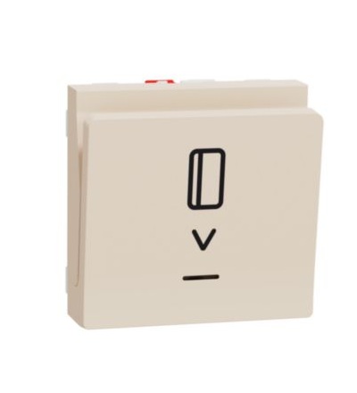 NU328344 Unica - Spínač pro hotelové karty, 2M, Béžový,Schneider Electric