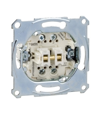 MTN3055-0000 Mechanizmus dvojitého tlačítka, jednopólový 1/0+1/0 So, 10A, 250V AC, šroubový, Schneider Electric