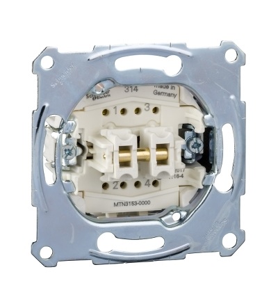 MTN3153-0000 Mechanismus tlačítkového ovládače dvojitého ř. 1/0+1/0, 10 A (1 spínací + 1 rozpínací kontakt), Schneider Electric