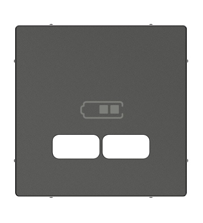 MTN4367-0414 Centrální deska pro 2xUSB, System-M, antracit, Schneider Electric