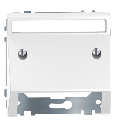 MTN4540-6035 Zkosená zásuvka s popisovým polem, lotus white, D-Life, Schneider Electric