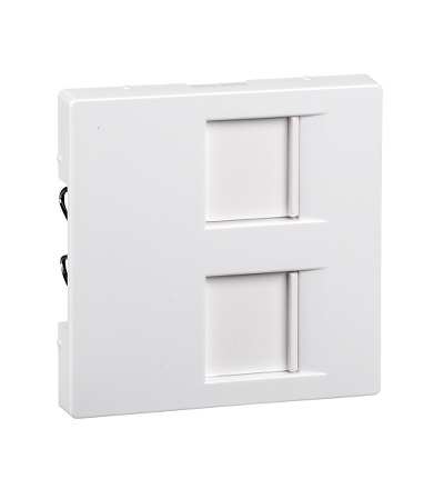 MTN4562-0325 Centrální deska pro datovou zásuvku, 2xRJ45, prachové clonky, active white cream, System-M, Schneider Electric