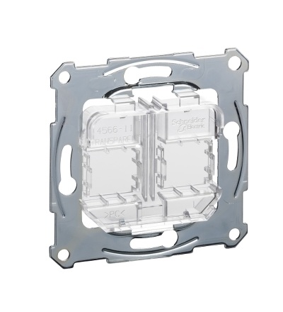 MTN4566-0080 Nosná deska pro modulární konektory, průhledná, Schneider Electric