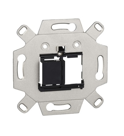 MTN4580-0001 Adaptační deska pro 2 multimediální keystone konektory, černá, Schneider Electric