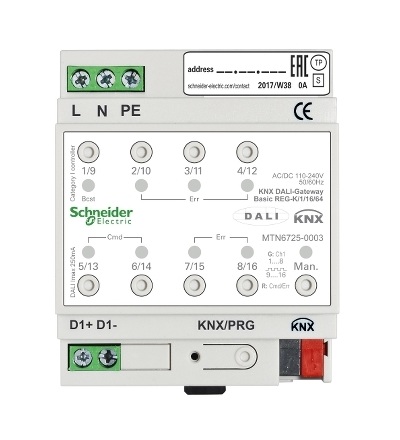 MTN6725-0003 KNX DALI brána Basic REG-K/1/16/64, Schneider Electric