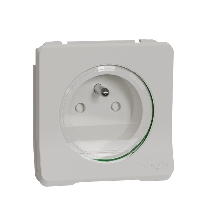 MUR39133 Zásuvka 16A 2P+E, clonky, bezšroubová, IP55, bílá, Schneider Electric