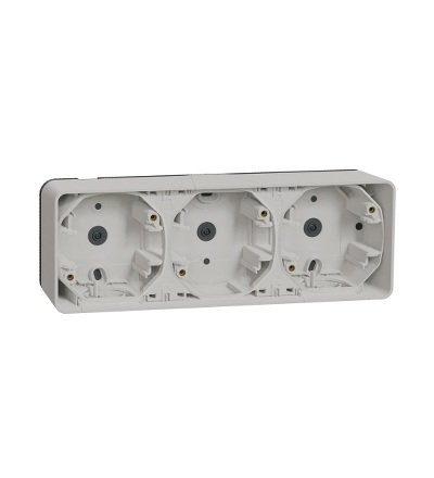 MUR39913 Povrchová instalační krabice IP55 3 násobná horizontální, bílá, Schneider Electric