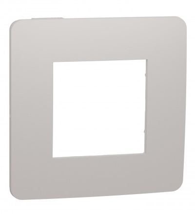 NU280224 Unica Studio Color - Krycí rámeček jednonásobný, Light Grey/Bílý,Schneider Electric