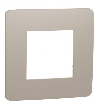 NU280226 Unica Studio Color - Krycí rámeček jednonásobný, Taupe/Bílý,Schneider Electric