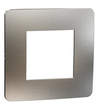 NU280255M Unica Studio Metal - Krycí rámeček jednonásobný, White Aluminium/Bílý,Schneider Electric