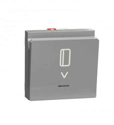 NU328330 Unica - Spínač pro hotelové karty, 2M, Aluminium,Schneider Electric