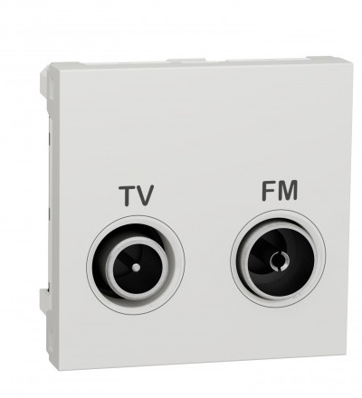 NU345118 Unica - Zásuvka TV/R individuální, 11 dB, 2M, Bílá,Schneider Electric