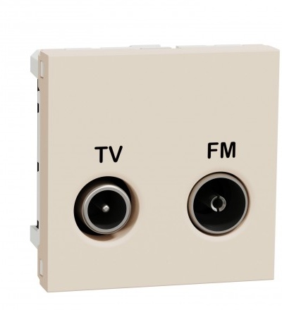 NU345144 Unica - Zásuvka TV/R individuální, 11 dB, 2M, Béžová,Schneider Electric