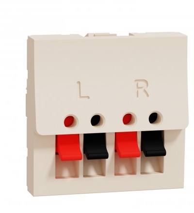 NU348644 Unica - Svorky reproduktorové 2M, Béžová,Schneider Electric