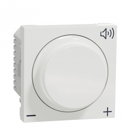 NU360218 Unica - Ovládač hlasitosti, Bílý,Schneider Electric