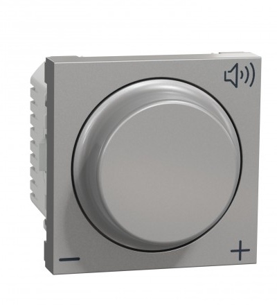 NU360230 Unica - Ovládač hlasitosti, Aluminium,Schneider Electric