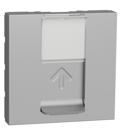 NU941130 Unica - Centrální deska RJ45 S-ONE, 2M, Aluminium,Schneider Electric