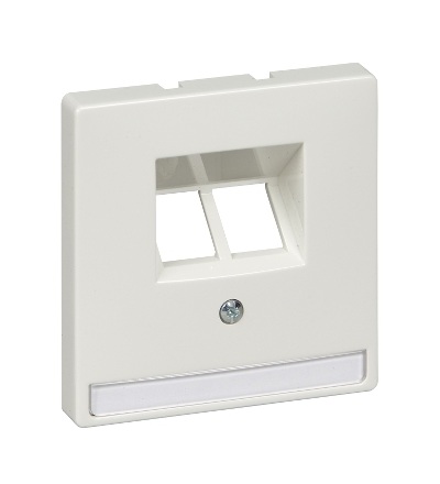 MTN292619 Centrální deska pro mechanismus RJ45, dvousegmentová, S-Design, polar, Schneider Electric