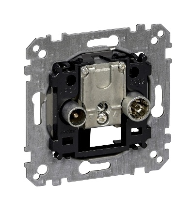 MTN299201 Mechanismus průběžné anténní zásuvky, 2 výstupy R/TV+SAT, Schneider Electric
