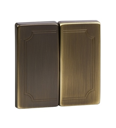 MTN412543 Kryt spínače dělený, S-Design, antique brass, Schneider Electric