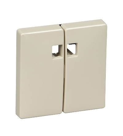 MTN413544 Kryt spínače dělený s otvorem pro popisek, S-Design, white cream, Schneider Electric